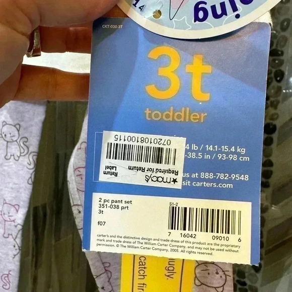 Carter’s Snug Fit Pjs Purple Kitten 2 Piece Set Size 3T - Picture 6 of 8